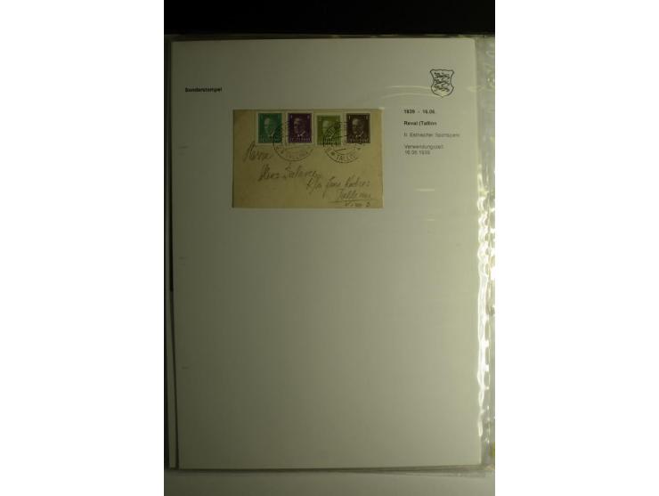 SONDERSTEMPEL: 1919/40, über 30 Briefe und Karten sowie wenige Aussschnitte mit verschiedenen Stempeln, dabei u.a. "REVAL PRO