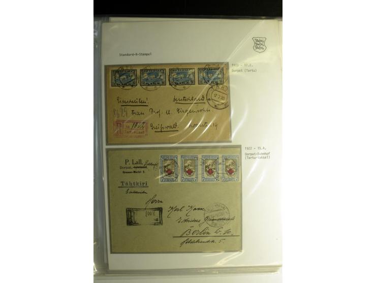 STANDARD-R-STEMPEL: 1919/38, Anzen bis Reval-Bahnhof, 45 Briefe mit verschiedenen Frankaturen, außerdem 1 Wertbrief, gute Erh