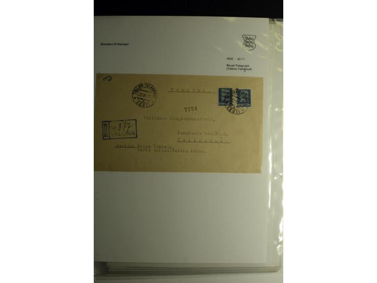 STANDARD-R-STEMPEL: 1919/38, Anzen bis Reval-Bahnhof, 45 Briefe mit verschiedenen Frankaturen, außerdem 1 Wertbrief, gute Erh