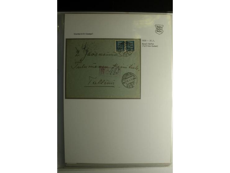 STANDARD-R-STEMPEL: 1919/38, Anzen bis Reval-Bahnhof, 45 Briefe mit verschiedenen Frankaturen, außerdem 1 Wertbrief, gute Erh
