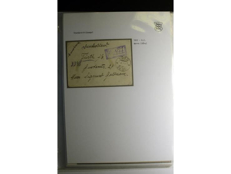 STANDARD-R-STEMPEL: 1919/38, Anzen bis Reval-Bahnhof, 45 Briefe mit verschiedenen Frankaturen, außerdem 1 Wertbrief, gute Erh