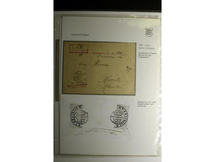STANDARD-R-STEMPEL: 1919/38, Anzen bis Reval-Bahnhof, 45 Briefe mit verschiedenen Frankaturen, außerdem 1 Wertbrief, gute Erh