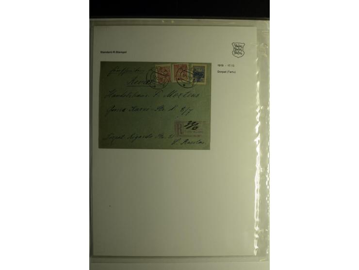 STANDARD-R-STEMPEL: 1919/38, Anzen bis Reval-Bahnhof, 45 Briefe mit verschiedenen Frankaturen, außerdem 1 Wertbrief, gute Erh