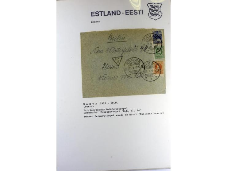 ZENSUR: 1918/40, hochinteressante Sammlung von über 50 Briefen und Karten, dabei verschiedene Zensurstempel und Verschlußband