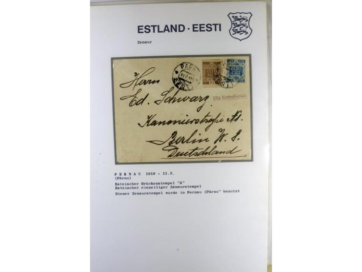 ZENSUR: 1918/40, hochinteressante Sammlung von über 50 Briefen und Karten, dabei verschiedene Zensurstempel und Verschlußband