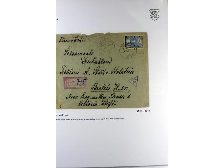 ZENSUR: 1918/40, hochinteressante Sammlung von über 50 Briefen und Karten, dabei verschiedene Zensurstempel und Verschlußband