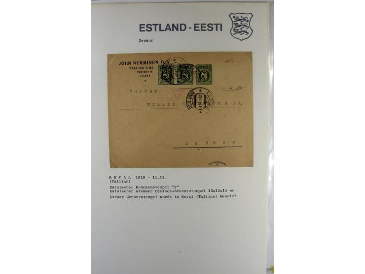 ZENSUR: 1918/40, hochinteressante Sammlung von über 50 Briefen und Karten, dabei verschiedene Zensurstempel und Verschlußband