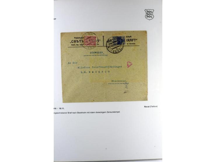 ZENSUR: 1918/40, hochinteressante Sammlung von über 50 Briefen und Karten, dabei verschiedene Zensurstempel und Verschlußband
