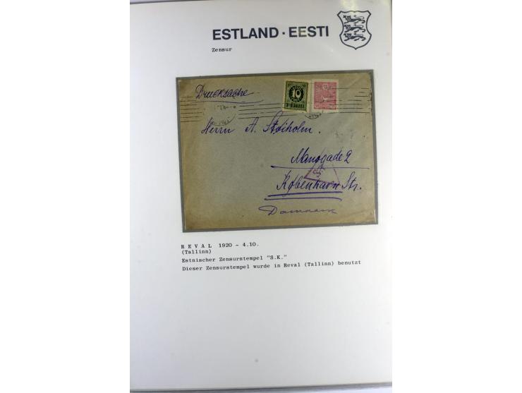 ZENSUR: 1918/40, hochinteressante Sammlung von über 50 Briefen und Karten, dabei verschiedene Zensurstempel und Verschlußband