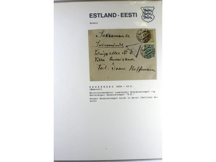 ZENSUR: 1918/40, hochinteressante Sammlung von über 50 Briefen und Karten, dabei verschiedene Zensurstempel und Verschlußband
