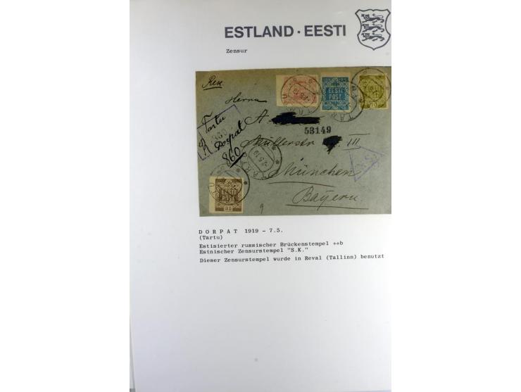 ZENSUR: 1918/40, hochinteressante Sammlung von über 50 Briefen und Karten, dabei verschiedene Zensurstempel und Verschlußband