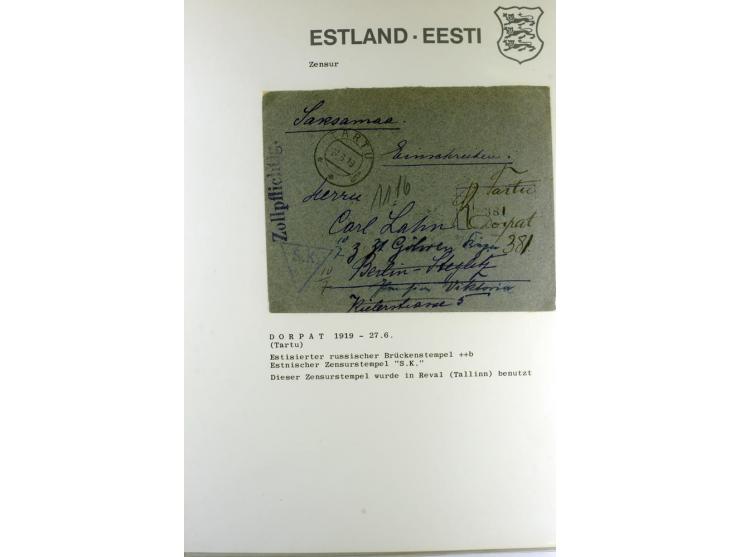 ZENSUR: 1918/40, hochinteressante Sammlung von über 50 Briefen und Karten, dabei verschiedene Zensurstempel und Verschlußband