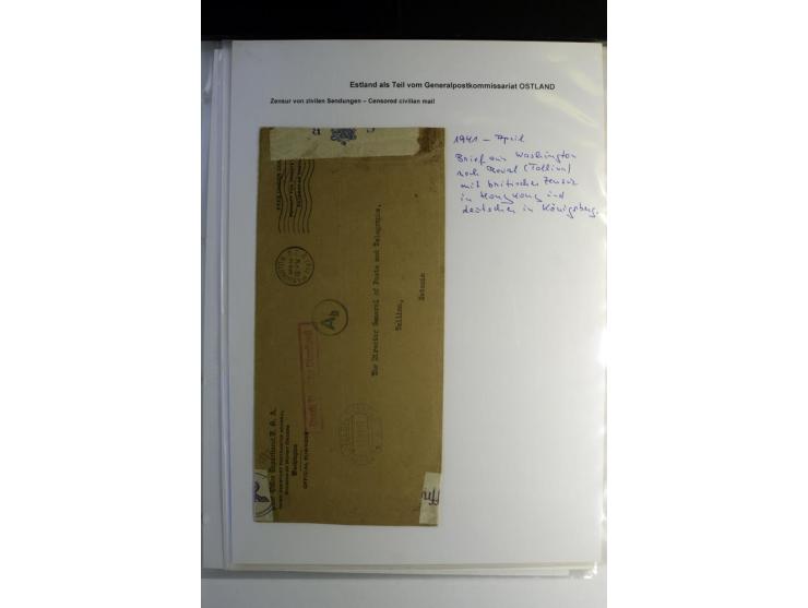 DEUTSCHE ZENSUREN: 1942/44, Sammlung von 24 Briefen bzw. Karten, dabei OWK-Zensuren, Zensurstempel, Hinweiszettel und -stempe