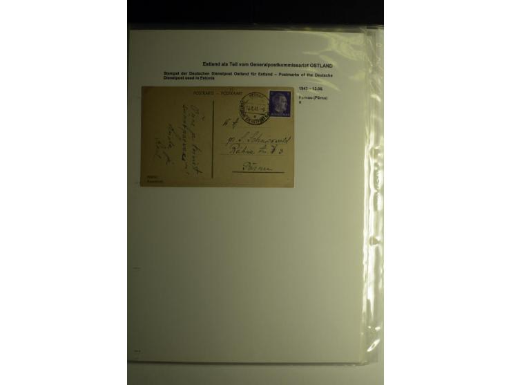 DEUTSCHE DIENSTPOST STEMPEL: ARENSBURG bis WERDEN, über 30 Briefe und Karten, dazu 3 Belege mit Bahnpoststempeln