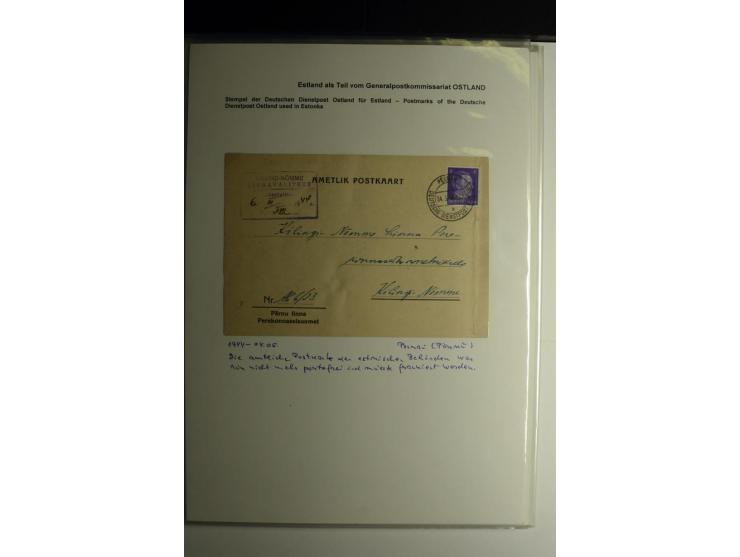 DEUTSCHE DIENSTPOST STEMPEL: ARENSBURG bis WERDEN, über 30 Briefe und Karten, dazu 3 Belege mit Bahnpoststempeln