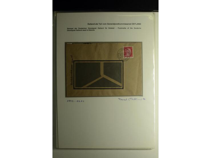 DEUTSCHE DIENSTPOST STEMPEL: ARENSBURG bis WERDEN, über 30 Briefe und Karten, dazu 3 Belege mit Bahnpoststempeln