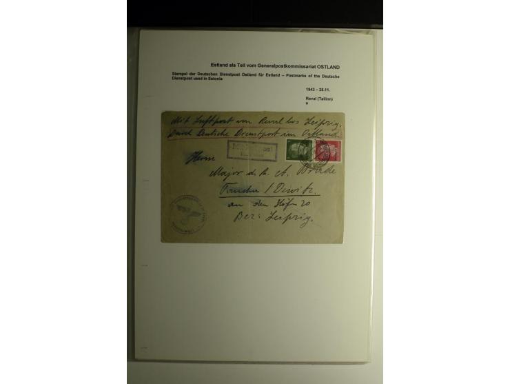 DEUTSCHE DIENSTPOST STEMPEL: ARENSBURG bis WERDEN, über 30 Briefe und Karten, dazu 3 Belege mit Bahnpoststempeln