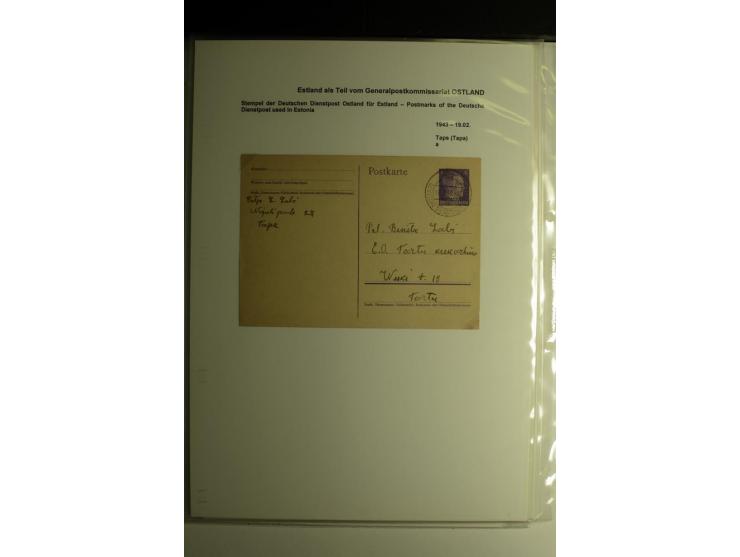 DEUTSCHE DIENSTPOST STEMPEL: ARENSBURG bis WERDEN, über 30 Briefe und Karten, dazu 3 Belege mit Bahnpoststempeln