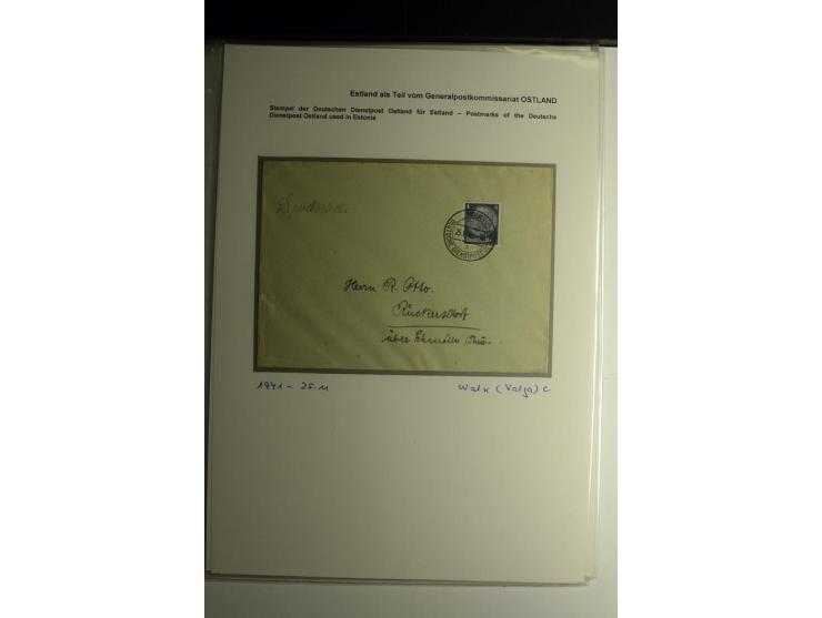DEUTSCHE DIENSTPOST STEMPEL: ARENSBURG bis WERDEN, über 30 Briefe und Karten, dazu 3 Belege mit Bahnpoststempeln