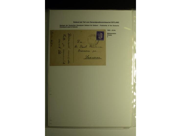 DEUTSCHE DIENSTPOST STEMPEL: ARENSBURG bis WERDEN, über 30 Briefe und Karten, dazu 3 Belege mit Bahnpoststempeln