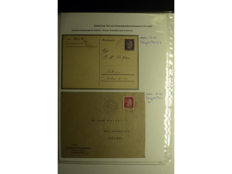 DEUTSCHE DIENSTPOST STEMPEL: ARENSBURG bis WERDEN, über 30 Briefe und Karten, dazu 3 Belege mit Bahnpoststempeln