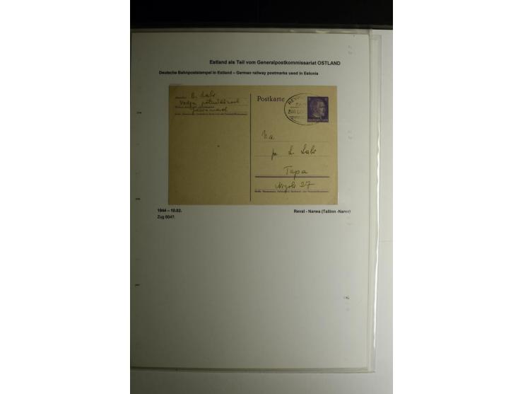 DEUTSCHE DIENSTPOST STEMPEL: ARENSBURG bis WERDEN, über 30 Briefe und Karten, dazu 3 Belege mit Bahnpoststempeln
