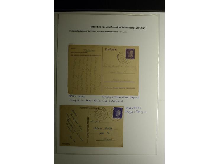 DEUTSCHE DIENSTPOST STEMPEL: ARENSBURG bis WERDEN, über 30 Briefe und Karten, dazu 3 Belege mit Bahnpoststempeln