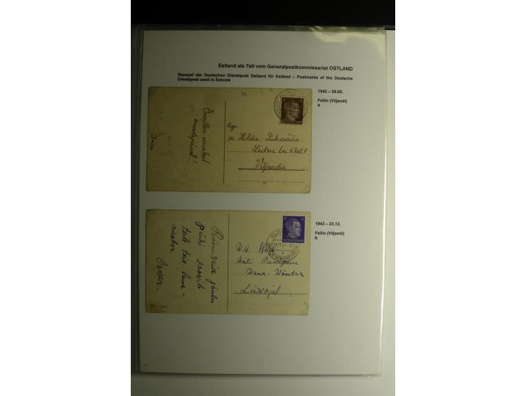 DEUTSCHE DIENSTPOST STEMPEL: ARENSBURG bis WERDEN, über 30 Briefe und Karten, dazu 3 Belege mit Bahnpoststempeln