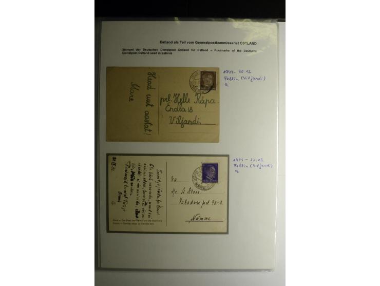 DEUTSCHE DIENSTPOST STEMPEL: ARENSBURG bis WERDEN, über 30 Briefe und Karten, dazu 3 Belege mit Bahnpoststempeln
