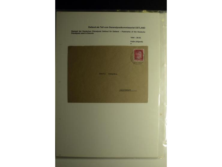 DEUTSCHE DIENSTPOST STEMPEL: ARENSBURG bis WERDEN, über 30 Briefe und Karten, dazu 3 Belege mit Bahnpoststempeln