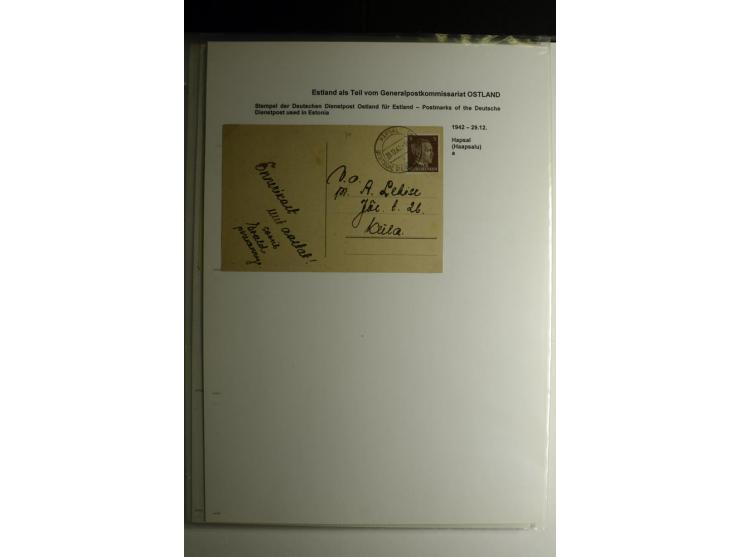 DEUTSCHE DIENSTPOST STEMPEL: ARENSBURG bis WERDEN, über 30 Briefe und Karten, dazu 3 Belege mit Bahnpoststempeln