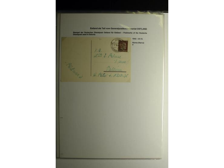 DEUTSCHE DIENSTPOST STEMPEL: ARENSBURG bis WERDEN, über 30 Briefe und Karten, dazu 3 Belege mit Bahnpoststempeln