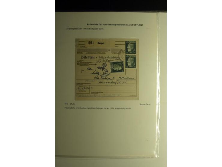PAKETKARTEN: 1942/44, Sammlung von 19 Paketkarten dabei drei Auslandspaketkarten, gute Erhaltung