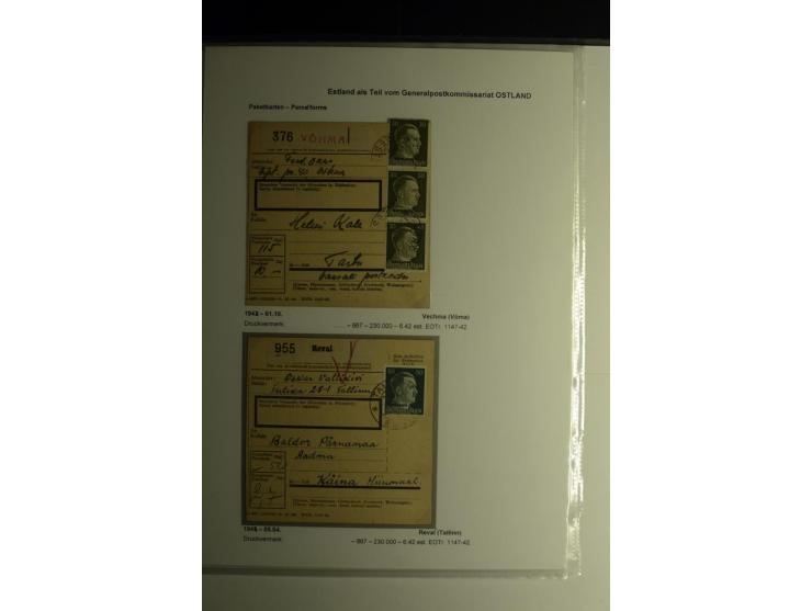 PAKETKARTEN: 1942/44, Sammlung von 19 Paketkarten dabei drei Auslandspaketkarten, gute Erhaltung