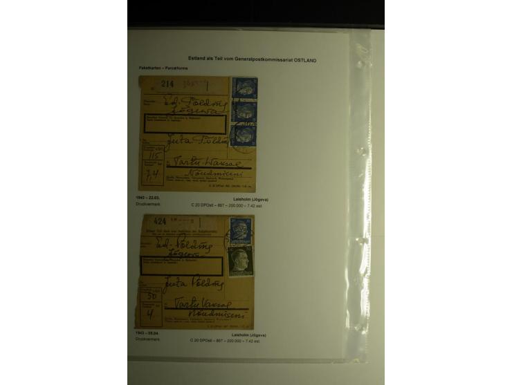 PAKETKARTEN: 1942/44, Sammlung von 19 Paketkarten dabei drei Auslandspaketkarten, gute Erhaltung