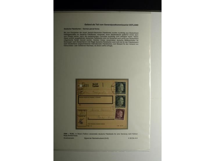 PAKETKARTEN: 1942/44, Sammlung von 19 Paketkarten dabei drei Auslandspaketkarten, gute Erhaltung