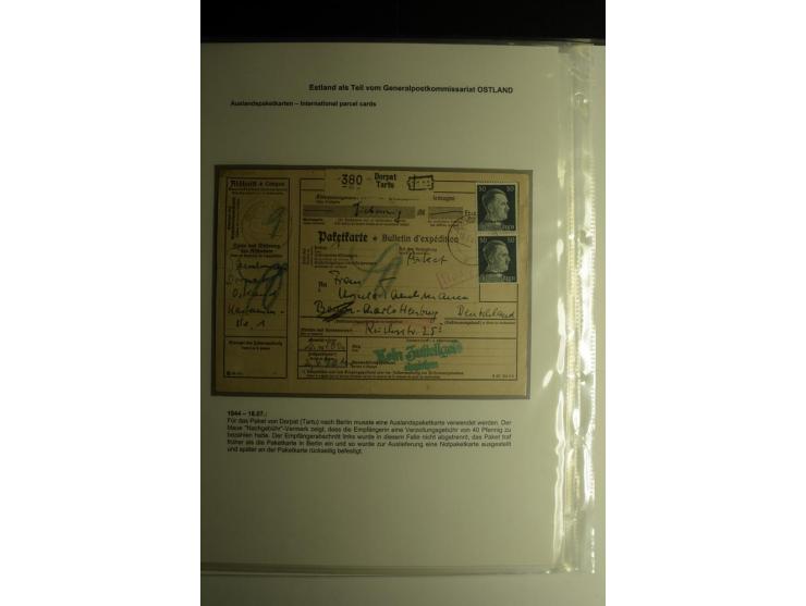 PAKETKARTEN: 1942/44, Sammlung von 19 Paketkarten dabei drei Auslandspaketkarten, gute Erhaltung