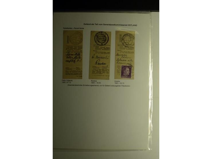 PAKETKARTEN: 1942/44, Sammlung von 19 Paketkarten dabei drei Auslandspaketkarten, gute Erhaltung