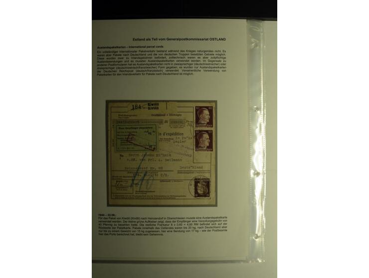 PAKETKARTEN: 1942/44, Sammlung von 19 Paketkarten dabei drei Auslandspaketkarten, gute Erhaltung