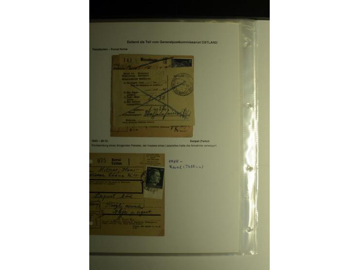 PAKETKARTEN: 1942/44, Sammlung von 19 Paketkarten dabei drei Auslandspaketkarten, gute Erhaltung