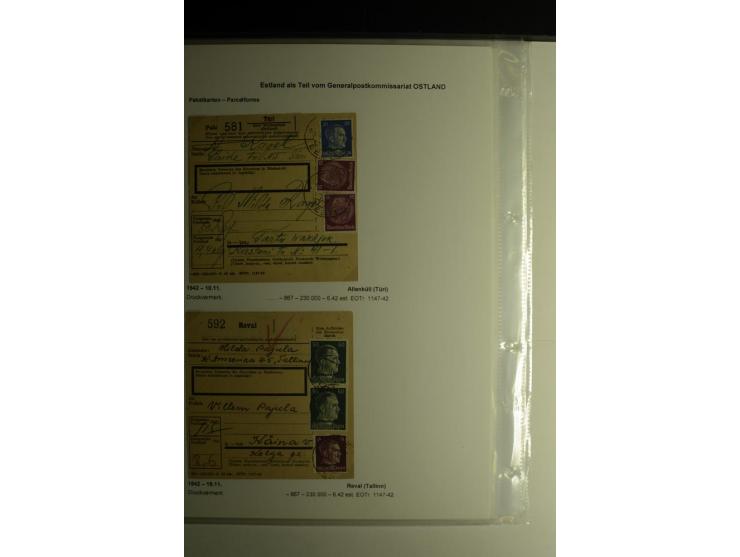 PAKETKARTEN: 1942/44, Sammlung von 19 Paketkarten dabei drei Auslandspaketkarten, gute Erhaltung