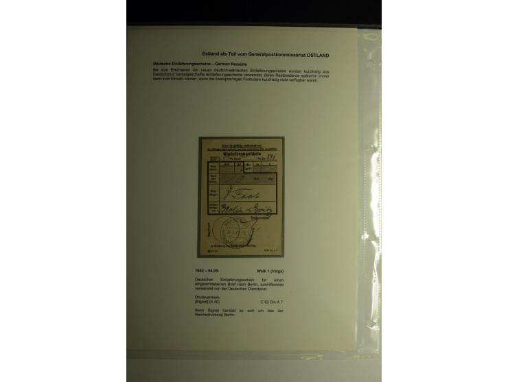 BESONDERHEITEN: 1942/44, kleine Sammlung dabei Benachrichtigungsformular, Briefbundzettel, drei Telefonrechnungen des Fernspr