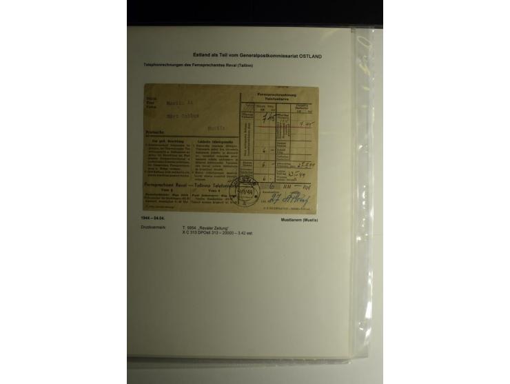 BESONDERHEITEN: 1942/44, kleine Sammlung dabei Benachrichtigungsformular, Briefbundzettel, drei Telefonrechnungen des Fernspr
