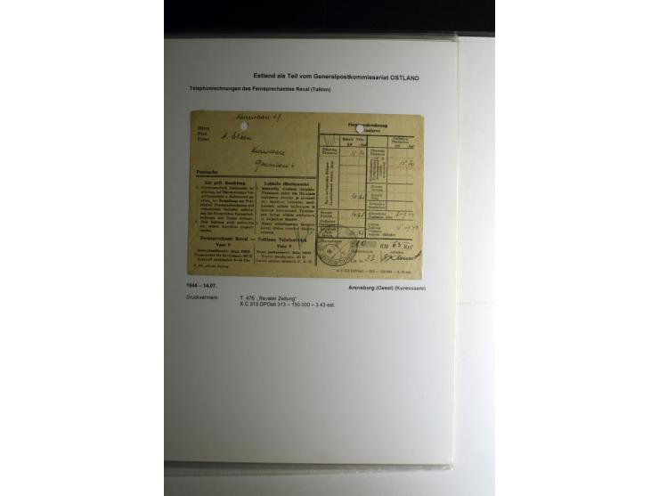 BESONDERHEITEN: 1942/44, kleine Sammlung dabei Benachrichtigungsformular, Briefbundzettel, drei Telefonrechnungen des Fernspr