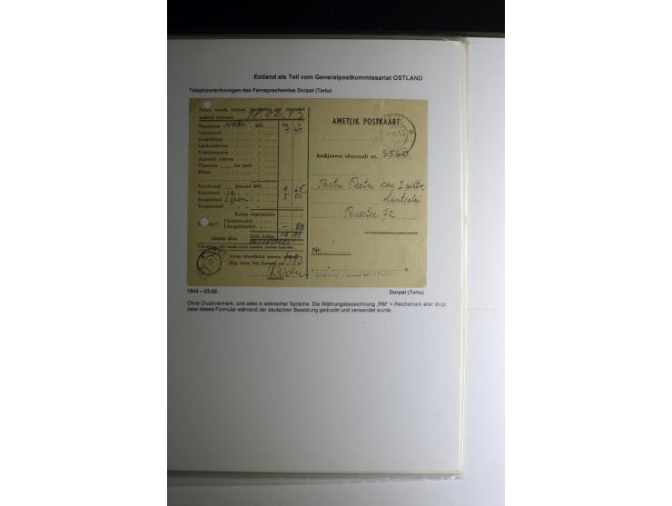 BESONDERHEITEN: 1942/44, kleine Sammlung dabei Benachrichtigungsformular, Briefbundzettel, drei Telefonrechnungen des Fernspr