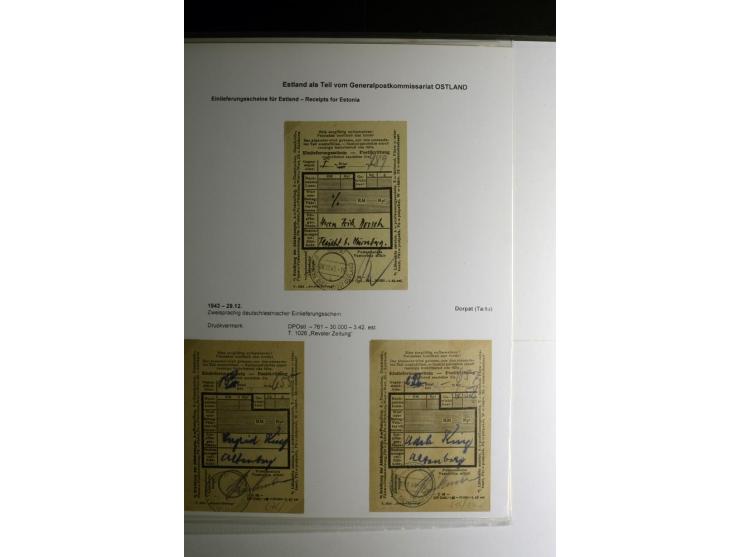 BESONDERHEITEN: 1942/44, kleine Sammlung dabei Benachrichtigungsformular, Briefbundzettel, drei Telefonrechnungen des Fernspr