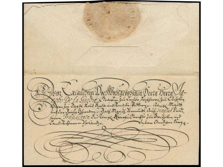 1638, Brief des Rates der Stadt Riga an "Dem Erlauchten HochWohlgebohrnen Herrn Herrn Jacobo De La Gardie Graffen zur Ekhollm