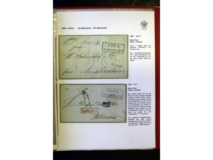 RIGA: 1743/1858, hochinteressante Sammlung von über 80 Briefen, dabei Ganzsachenumschläge, Umlaufbriefe, Forwarded-Briefe, au