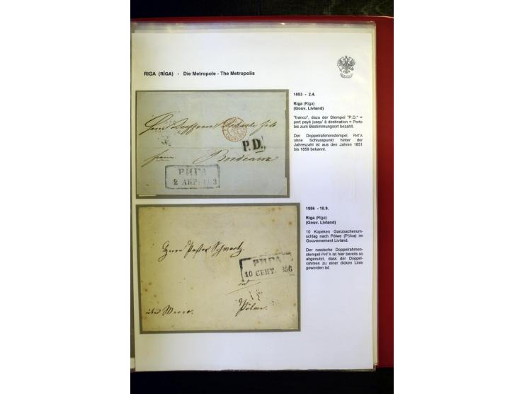 RIGA: 1743/1858, hochinteressante Sammlung von über 80 Briefen, dabei Ganzsachenumschläge, Umlaufbriefe, Forwarded-Briefe, au
