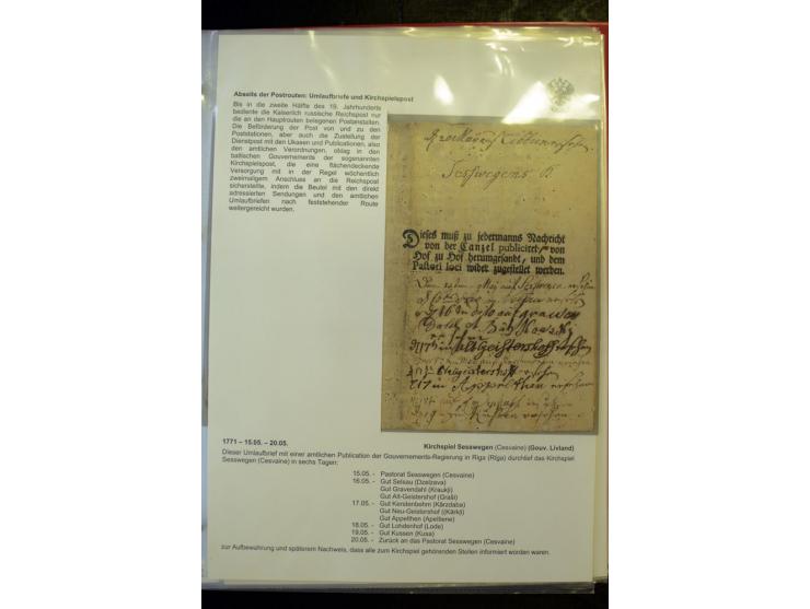 RIGA: 1743/1858, hochinteressante Sammlung von über 80 Briefen, dabei Ganzsachenumschläge, Umlaufbriefe, Forwarded-Briefe, au